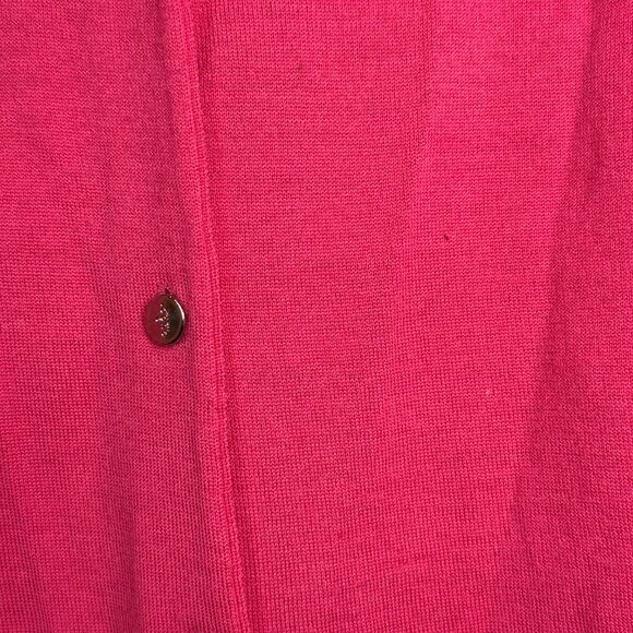 Vintage Gucci Wool Cardigan Pink Sweater with Gucci Silver color metallic Size L - Picture 3 of 16